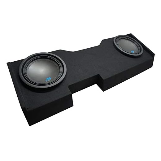 Alpine Bundle Compatible with 2014 - UP Chevy Silverado Crew Cab S-W12D2 Type S Dual 12" Custom Loaded Sub Box Enclosure