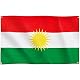 Kurdistan Flagge Runesol, 91×152 cm, kurdische Nationalflagge mit Ösen