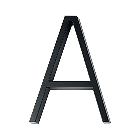 LHLHY house number 125mm Floating House Number Letters Big Modern Door Alphabet Home Outdoor 5 in.Black Numbers Address Plaque Dash Slash Sign 0-9 Cover
