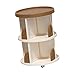 IEUDNS Mobile Bookshelf Rolling Bookshelf Utility Cart Multifunctional Book Cart Corner Bookshelf for Household Office Children Room, Brown, 2 Tiers