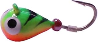 K&E STOPPER LURES Tungsten-Pelkie ICE JIG/Size 6/1 Pack/FIRETIGER