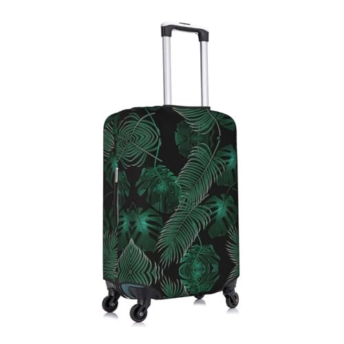 Banana Leaf Green Tsa Approved Luggage Cover For 18-32 Inch Suitcases Scratch-Resistant Stretch Luggage Cover3