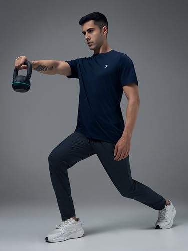 Image of TECHNOSPORT Men's Regular Fit Solid Jogger Pant with Duracool+ for Training, Running & Gym