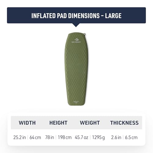 Image of Sea to Summit Camp Plus Self-Inflating Foam Sleeping Mat for Camping - Tapered - Large (78 x 25.2 x 2.6 inches)