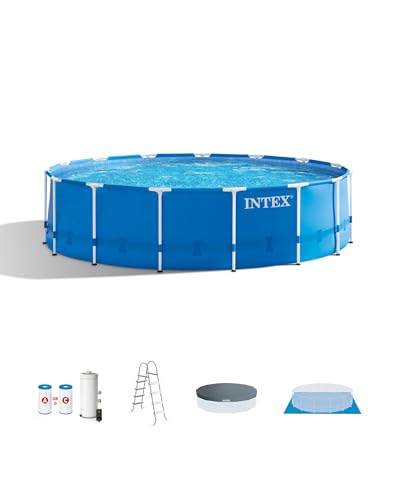Intex 28241EH Metal Frame Above Ground Swimming Pool Set:...