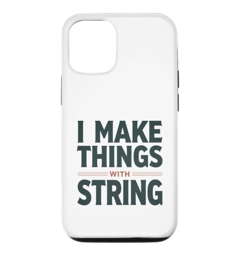 I Make Things With String �����j�҂� �N���t�g ���[���A �X�}�z�P�[�X iPhone 12/12 Pro �p