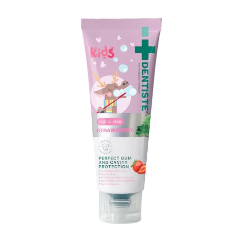 Dentiste Kids Postbiotics Toothpaste for Ages 1+ Strawberry | Gentle Cavity Protection & Healthy Gums & Fresh Breath for Daily Kids Oral Care | 60g