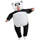 AirSuit® Disfraz de Panda Hinchable | Disfraz Inusual de tamaño Adulto 160 a 190cm | Hecho de poliéster Altamente Resistente - Agradable de Llevar | Sistema de hinchado Incluido | OriginalCup®