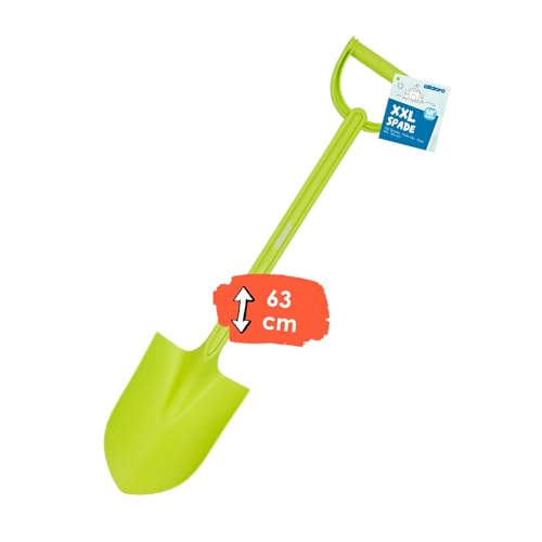 alldoro 60157 XXL Schaufel spitz, Gartengerät für Kinder für Sandkasten, Strand, aus Kunststoff, 63 cm lang