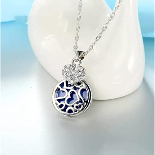 Boucles d'oreilles cœur bleu en argent sterling, éclat d'amour