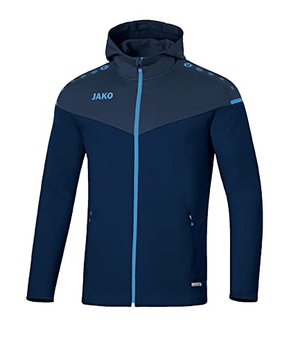 JAKO Herren Kapuzenjacke Champ 2.0, Marine/Darkblue/Skyblue, L