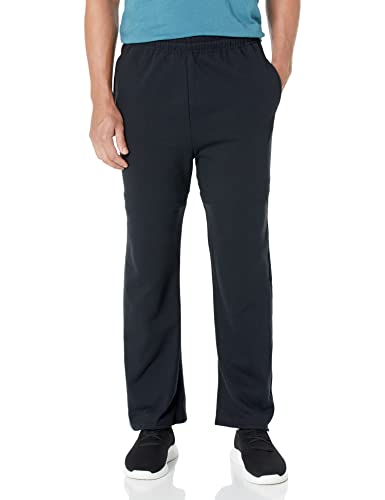 Jerzees Men's NuBlend Fleece Open Bottom Sweatpants with Pockets, Relaxed Fit, Cotton Blend