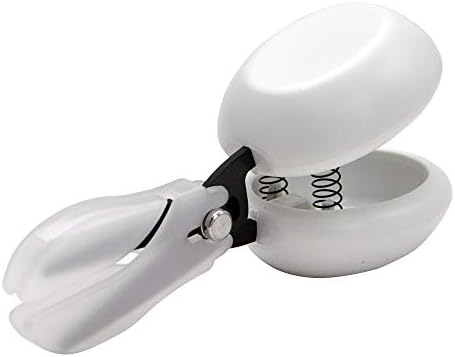 HARAC Toddler Scissors Spring Loaded, Safety Scissors for Kids and Kids with Special Needs, Ambidextrous Hand Push Training Scissors, Educational Adapt Scissors, Made in Japan, White
