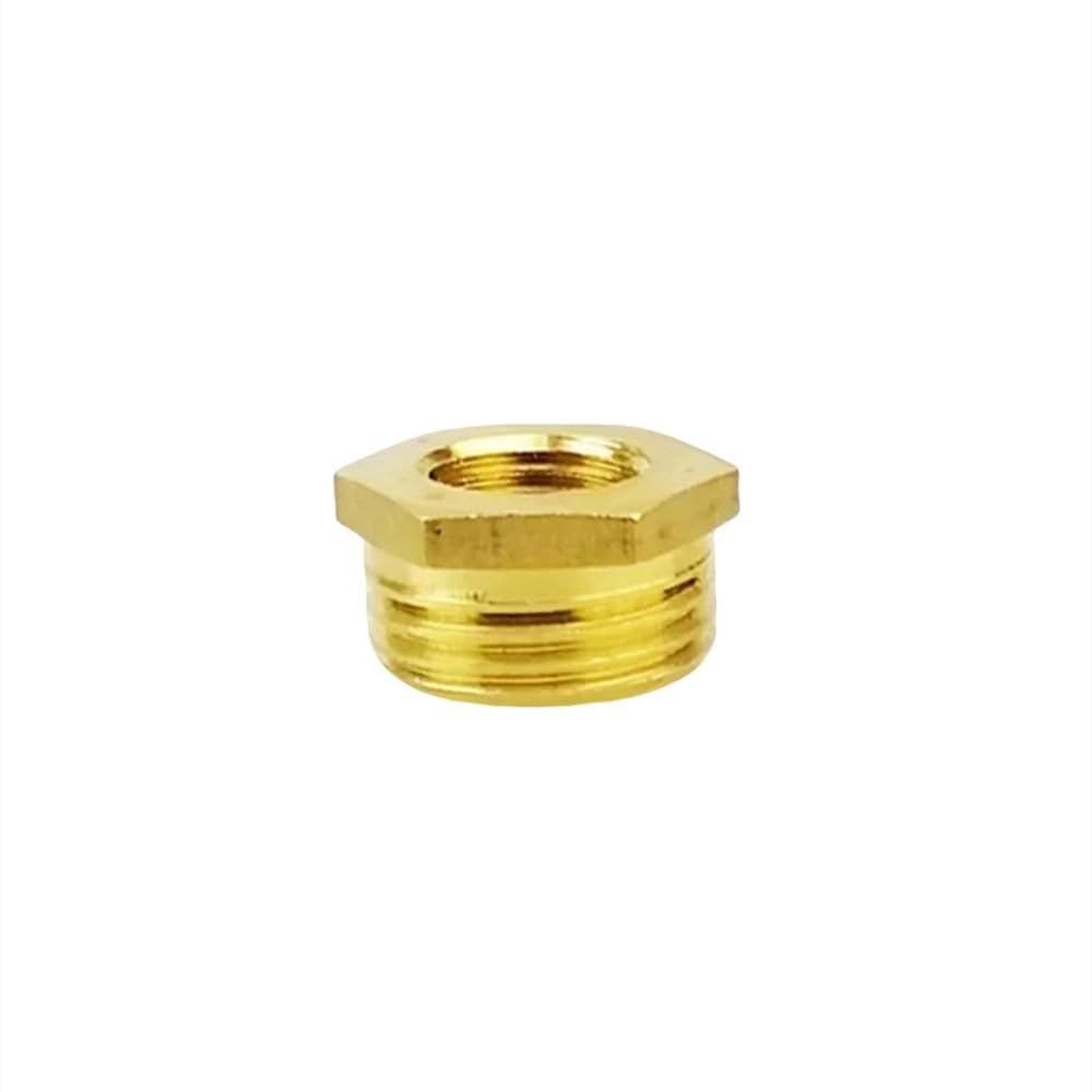 Accesorio de tubería reductor de buje hexagonal de latón, rosca F a M, conector adaptador de cobre para agua y gas, 1/8, 1/4, 3/8, 1/2 y 3/4, 500 unidades
