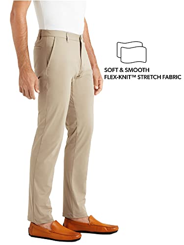 Rhone Commuter Men's Pants, Classic-Fit Mens Dress Pants, All-Day Comfort, Stretch Fabric, Work Pants for Men, Relaxed-Straight Leg Mens Casual Pants, Wrinkle Resistant Khaki W28-33L3