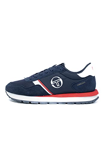 Sergio Tacchini VIAREGGIO - Zapatillas de hombre con cordones para hombre, color azul marino y rojo (290), talla 46, Marino Rojo 290, 46 EU