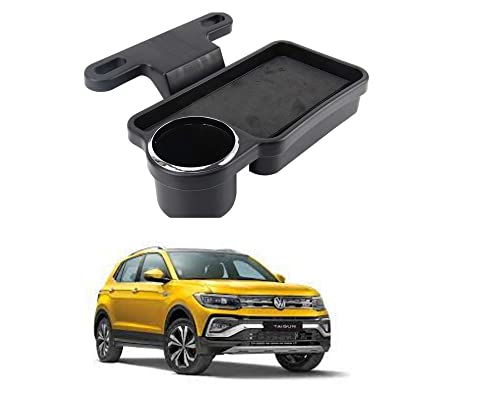 Image of Oshotto (FT-04) Foldable Car Auto Headrest Rear Back Seat Table Drink Food Cup Tray Holder Compatible with Volkswagen Taigun