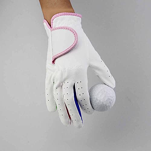 Golf Gloves 1Pair Child Golf Gloves For Kids Youth Junior Boys Girls, Microfiber Cloth Gloves For Left Hand Right Hand Golfer (Color : Blue, Size : Size 14) #TOP5