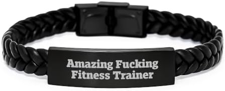 Fitness Trainer Keepsake Leather Bracelet for Him Birthday Gift image 4