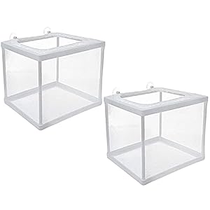 Rayong 2 stuks opbergbakken aquarium, kweekbakken, aquarium, kweekbakken, aquarium, broedbak, kweektanks, breeding box…