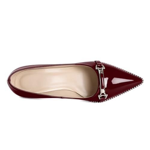 Image of Women's High Heel Pumps Stiletto Heel Pumps for Women Pointed Toe Heels Elegant Classic 3.5 Inch Beaded Pumps