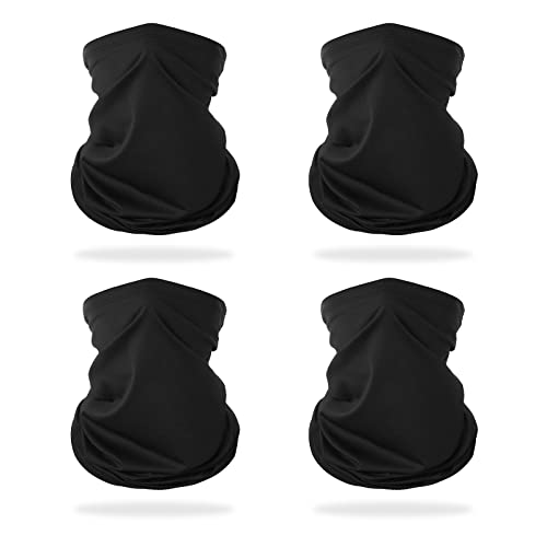 MIVAIUN 4 Stück Multifunktionstuch Schlauchschal, Bandana Halstuch Herren Damen, Bandanas Loop Schal, Sport Multifunktion Atmungsaktiv Winddicht Schlauchschal für Laufen...