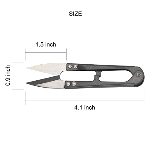 Sewing Scissors Yarn Thread Cutter 4.1inch Mini Small Snips Trimming Nipper Made of High-Carbon Steel Thread DIY Supplies for Stitch Embroidery, Knitting, Crafts (1, Black)