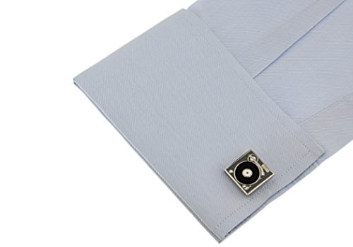 Mrcuff Turntable Record Player Dj Pair Cufflinks In A Presentation Gift Box & Polishing Cloth #TOP2