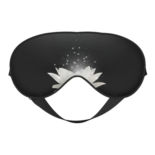 Lotus Floral Sleep Mask、睡眠用アイマスク、完全に調節可能なストラップアイカバー レディース/メンズ