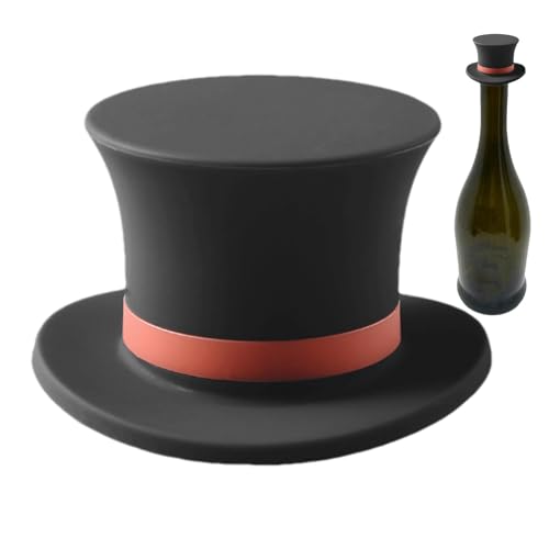 Bouchons de vin en silicone en forme de chapeau - Bouchons de bouteille de champagne amusants - Pour conserver la bière
