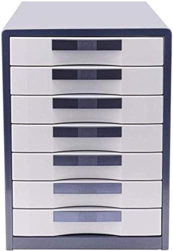 Armoire de rangement à 7 tiroirs bleu pour documents