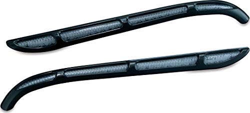 Kuryakyn 7744 Motorcycle Lighting Accessory: Rear Fender Strip Led Running/Brake Lights For 1996-2013 Harley-Davidson Motorcycles, Gloss Black, 1 Pair #TOP6