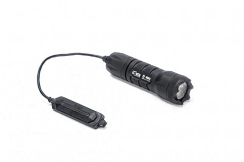 Elzetta A325 Alpha 1-Cell Flashlight with Crenellated Bezel Ring, Flood Lens, Remote Tape Switch with 5" Cable