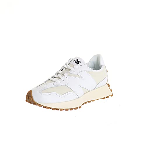 New Balance Women's 327 Classic Trainer Sneakers, White Beige, 6.5 Medium US