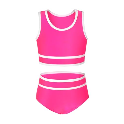 Image of YOUNGER TREE Girls Swimsuit Sleeveless Tankini 2 Piece Bikini Sets Beach Sport Bathing Suit for Toddler Kids Girl
