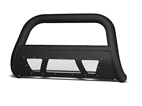 Image of Armordillo 8717196 MS Series Studded Aluminum Mesh Bull Bar - Matte Black Fits 2007-2021 Toyota Tundra / 2008-2021 Sequoia