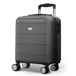 LUGG 15 Inch Jetset Lightweight Travel Cabin Bag Carry On Approved Suitcase ABS Shell Protection Water Resistant & Safe Locking System Easyjet Free Under seat Luggage (45x33x20cm)