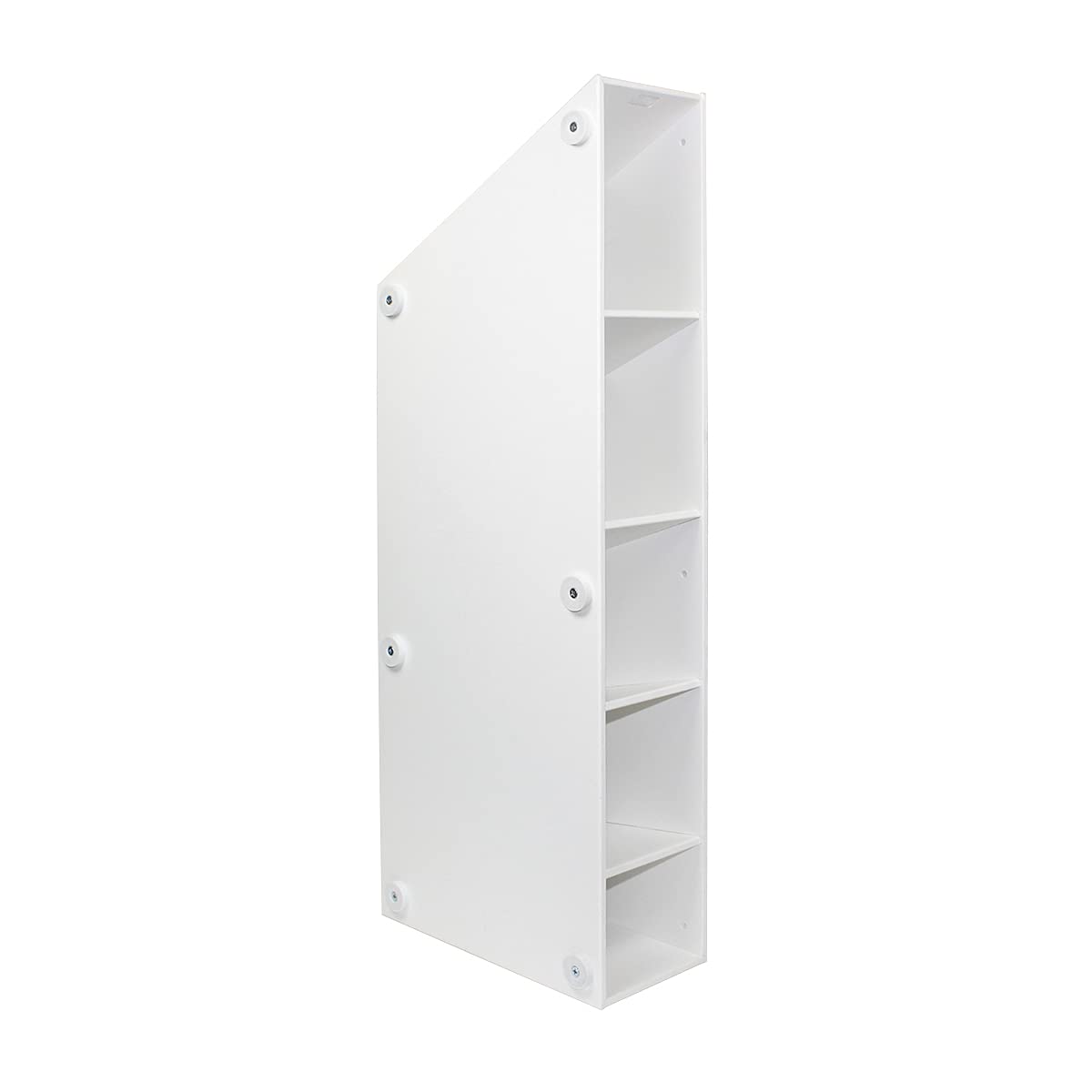TrippNT 50869 White PVC Hood or Wall Mount Pipette Storage Bin with Mounting Magnet, 5" Width x 27" Height x 10" Depth
