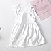 Summer Baby Girl Clothes Charming Stretch Flattering Linen Pockets Beach Dress National Fashion (White, 2-3 Years)
