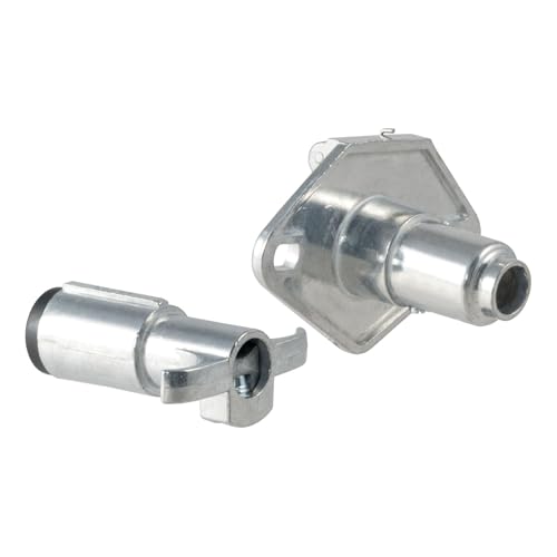 CURT 58671 Vehicle-Side and Trailer-Side 4-Pin Round Wiring Harness Connectors