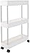 Produktbild Olliwon 3-stöckiger schmaler Mehrzweck-Aufbewahrungsschrank, klassischer Rollwagen für Küche, Bad, Büro  weiß