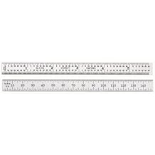 Starrett Full Flexible Steel Rule with Satin Chrome Finish, Quick Reading, Millimeter and Inch Graduation - 31 Graduation, 5-3/4" Length, 0.4mm Thickness - C331-150