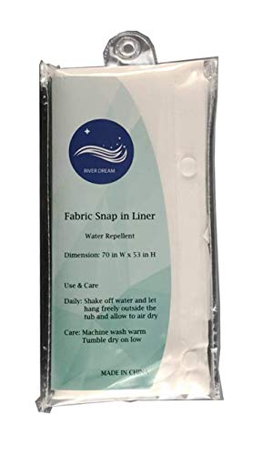 River Dream Snap In Fabric Shower Curtain Liner Replacement thumb #5