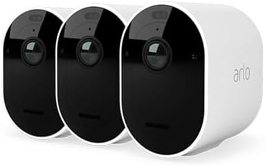 Arlo Pro 4 Security Camera Outdoor, 2K HDR, Wireless CCTV, 6-Mont...