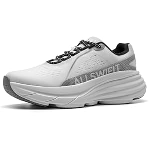 ALLSWIFIT Women's Cushioning Walking Shoes Lightweight Non-Slip Breathable Comfortable Workout Tennis Running Jogging Gym Athletic ActiveAiry Fashion Sneakers 6.5 White