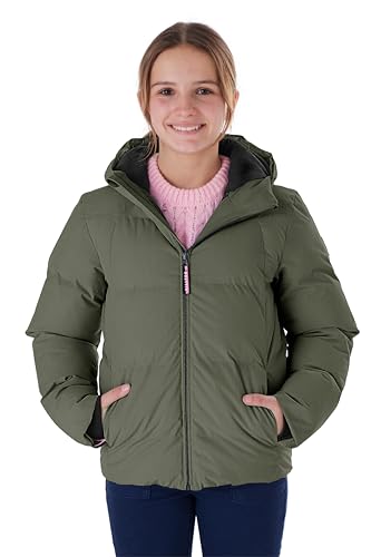 killtec Niñas Chaqueta acolchada/chaqueta de invierno con capucha KOW 357 GRLS QLTD JCKT, moos, 164, 42150-000