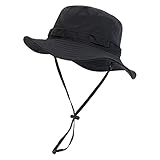 Fynnsure Mens Sun Hat Wide Brim Sun Hats for Men UPF 50+ Beach Fishing Hat Breathable Safari Bucekt