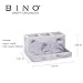 BINO | Multi Purpose 3 Compartment Organizer with Tray | Makeup Brush Holder Makeup Brush Organizer Holder Toothbrush Marble Bathroom Accessories (Matte Marble)