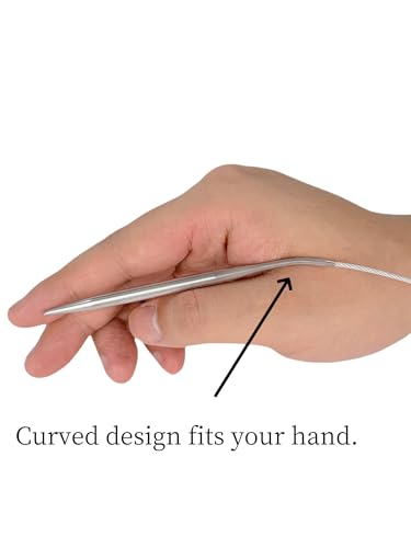 image for forebile Size 7 Stainless Steel Circular Knitting Needles 16 Inch 4.5 