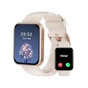 RUIMEN Smartwatch Uomo Donna Chiamate e Whatsapp Smart Watch Contapassi Cardiofrequenzimetro da polso Saturimetro Orologio Smart Fitness Sportivo Impermeabile per Android iOS Galassia